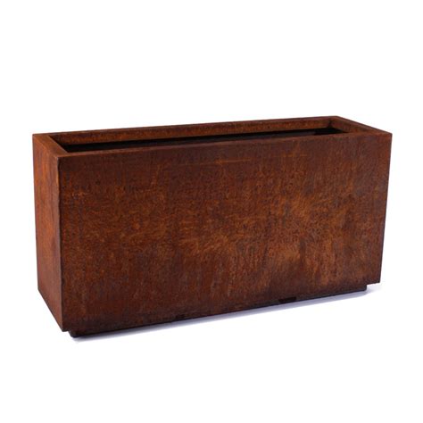 veradek metallic series steel planter box|Veradek Metallic Series Corten Steel Long Box .